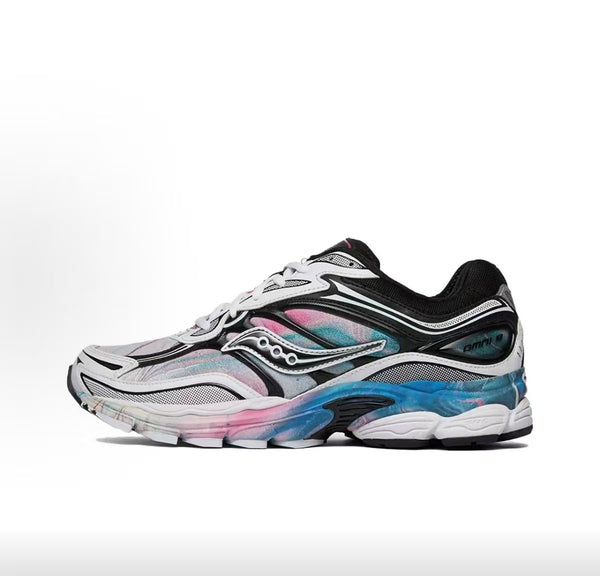 Saucony Omni 9 - White Black Pink Blue Tie Dye