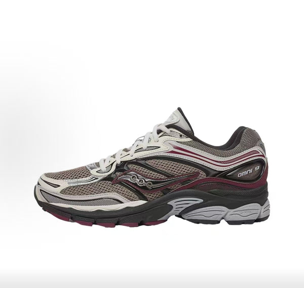 Saucony Omni 9 - Grey White Burgundy